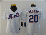 New York Mets #20 Pete Alonso Youth White 2020 Cool Base Jersey