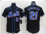 New York Mets #21 Max Scherzer Black Flex Base Jersey