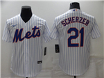 New York Mets #21 Max Scherzer White Cool Base Jersey