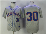 New York Mets #30 Nolan Ryan 1969 Throwback Gray Jersey