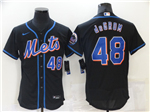 New York Mets #48 Jacob deGrom Black Flex Base Jersey