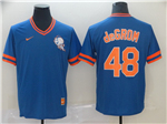 New York Mets #48 Jacob deGrom Throwback Blue Jersey
