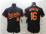 Baltimore Orioles #16 Trey Mancini Black Flex Base Jersey