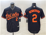 Baltimore Orioles #2 Gunnar Henderson Black Limited Jersey
