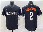 Baltimore Orioles #2 Gunnar Henderson Black 2023 City Connect Jersey
