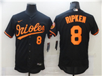 Baltimore Orioles #8 Cal Ripken Jr Black Flex Base Jersey