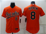 Baltimore Orioles #8 Cal Ripken Jr Orange Flex Base Jersey