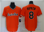 Baltimore Orioles #8 Cal Ripken, Jr Orange Cooperstown Collection Cool Base Jersey