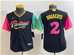 San Diego Padres #2 Xander Bogaerts Youth Black City Connect Cool Base Jersey