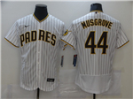 San Diego Padres #44 Joe Musgrove White Pinstripe Flex Base Jersey