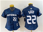 National League San Diego Padres #22 Juan Soto Women's Navy 2023 MLB All-Star Game Jersey
