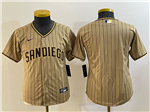 San Diego Padres Youth Gray Pinstripe Cool Base Team Jersey