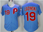 Philadelphia Phillies #19 Greg Luzinski 1983 Light Blue Throwback Jersey