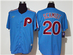 Philadelphia Phillies #20 Mike Schmidt Light Blue 2020 Cooperstown Collection Cool Base Jersey