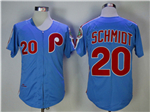 Philadelphia Phillies #20 Mike Schmidt 1983 Light Blue Throwback Jersey