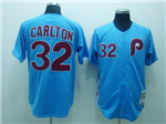 Philadelphia Phillies #32 Steve Carlton 1980 Throwback Blue Jersey