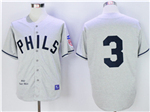 Philadelphia Phillies #3 Chuck Klein 1942 Throwback Gray Jersey
