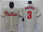 Philadelphia Phillies #3 Bryce Harper Cream 2020 Cool Base Jersey