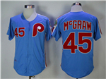 Philadelphia Phillies #45 Tug McGraw 1983 Light Blue Throwback Jersey