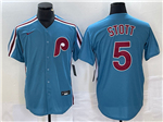 Philadelphia Phillies #5 Bryson Stott Light Blue Cool Base Jersey