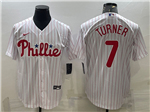 Philadelphia Phillies #7 Trea Turner White Cool Base Jersey