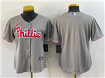 Philadelphia Phillies Women's Gray Cool Base Team Jersey