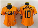 Pittsburgh Pirates #10 Bryan Reynolds Women's Gold 2023 City Connect Jersey
