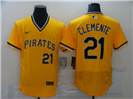 Pittsburgh Pirates #21 Roberto Clemente Gold 2020 Flex Base Jersey