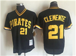 Pittsburgh Pirates #21 Roberto Clemente  Throwback Black Jersey
