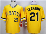 Pittsburgh Pirates #21 Roberto Clemente 1971 Throwback Gold Jersey