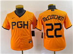 Pittsburgh Pirates #22 Andrew McCutchen Youth Gold 2023 City Connect Jersey