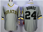 Pittsburgh Pirates #24 Barry Bonds Throwback Grey Jersey