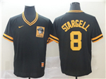 Pittsburgh Pirates #8 Willie Stargell Cooperstown Throwback Black Jersey