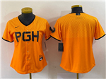 Pittsburgh Pirates Women's Gold 2023 City Connect Team Jersey