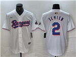 Texas Rangers #2 Marcus Semien White 2024 Gold Collection Limited Jersey