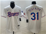 Texas Rangers #31 Max Scherzer White Cool Base Jersey