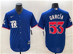 Texas Rangers #53 Adolis Garcia Royal 2023 City Connect Jersey