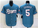 Texas Rangers #5 Corey Seager Light Blue Cool Base Jersey