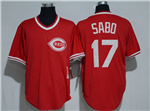 Cincinnati Reds #17 Chris Sabo Throwback Red Jersey