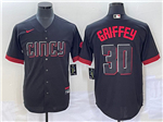 Cincinnati Reds #30 Ken Griffey Jr. Black 2023 City Connect Jersey