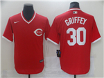 Cincinnati Reds #30 Ken Griffey Jr. Vintage Red Jersey