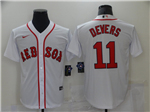 Boston Red Sox #11 Rafael Devers White Cool Base Jersey
