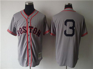 Boston Red Sox #3 Jimmie Foxx 1936 Throwback Grey Jersey