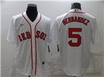 Boston Red Sox #5 Enrique Hernandez White Cool Base Jersey