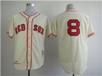 Boston Red Sox #8 Carl Yastrzemski Throwback Cream Jersey