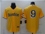 Boston Red Sox #9 Ted Williams Gold 2021 City Connect Cool Base Jersey
