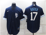 Kansas City Royals #17 Hunter Dozier 2022 Navy City Connect Cool Base Jersey