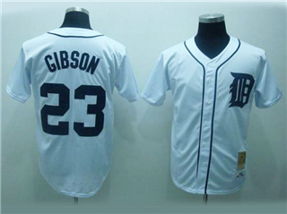 Detroit Tigers #23 Kirx Gibson 1984 Throwback White Jersey