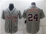 Detroit Tigers #24 Miguel Cabrera Gray Cool Base Jersey