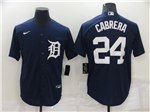 Detroit Tigers #24 Miguel Cabrera Navy Cool Base Jersey